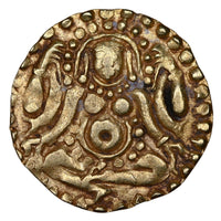 Kalachuris of Tripuri, Gangeya Deva, Gold 4-1/2 Masha - Right Leg Down