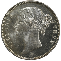 EIC Victoria Queen 1840, B&C Silver Rupee - MS 62