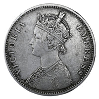 British India, Victoria Empress 1881 AD Silver Rupee, Bombay Mint