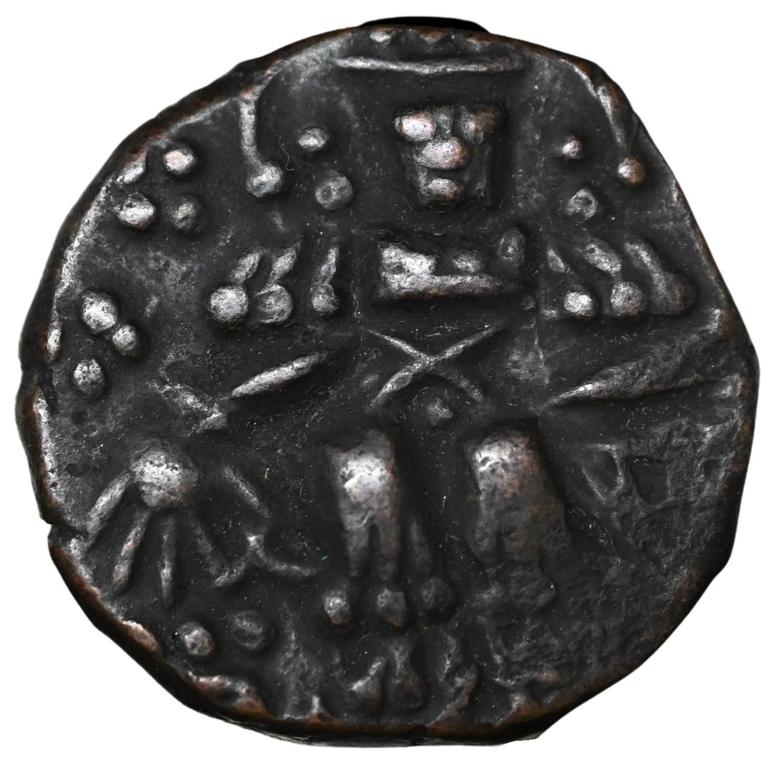 Medieval Kashmir, Utpala Dynasty Partha Varman Æ stater